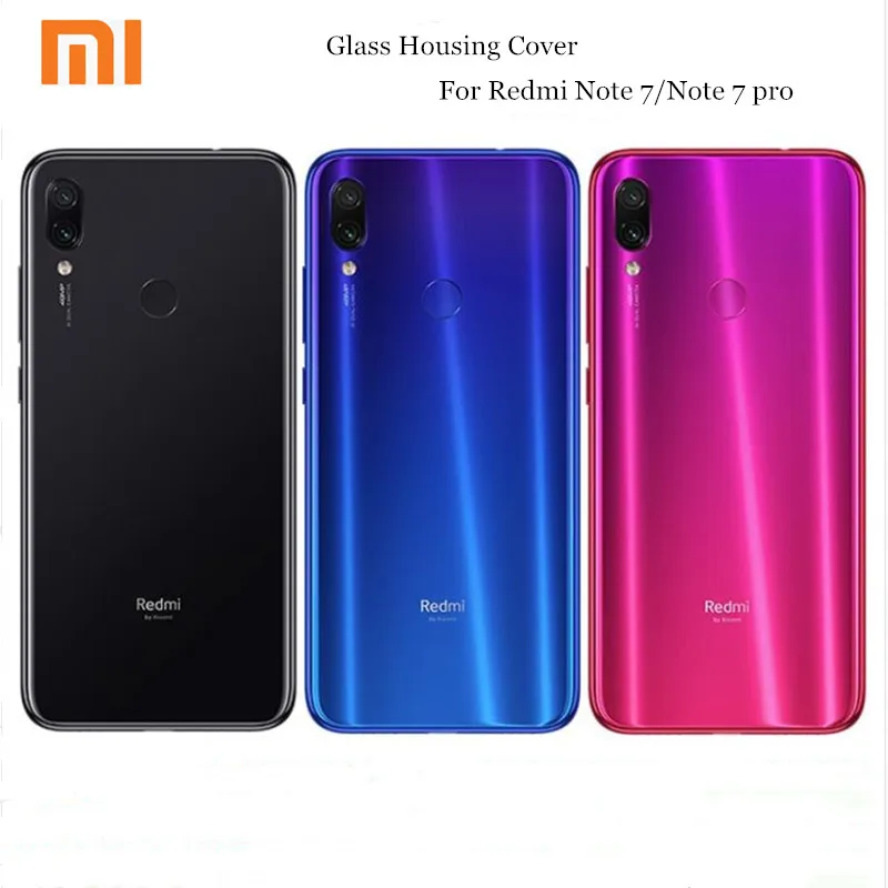 Чехол для аккумулятора Xiaomi Redmi Note 7 7pro задняя крышка из стекла корпус задней