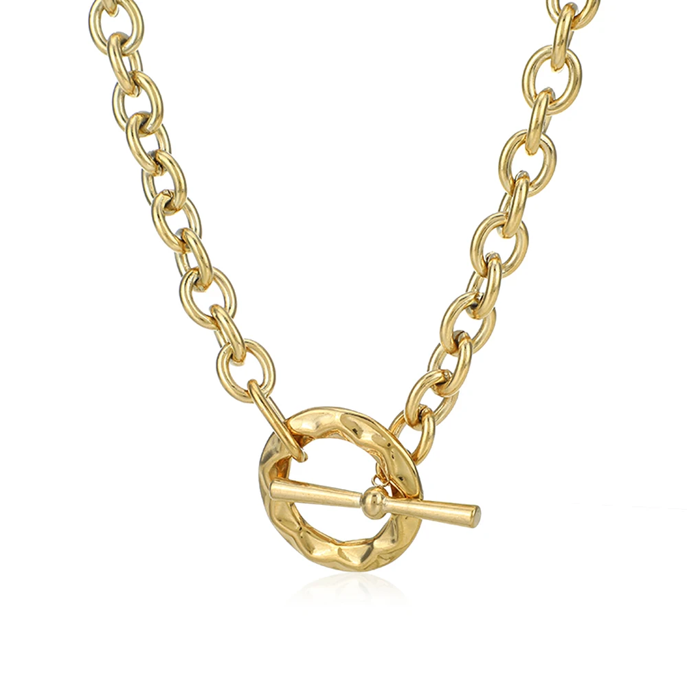 

Fashion 14K Metal Stainless Steel Choker Necklace for Women Charm Collar Necklace High Quality Jewelry Bijoux Femme Accessories