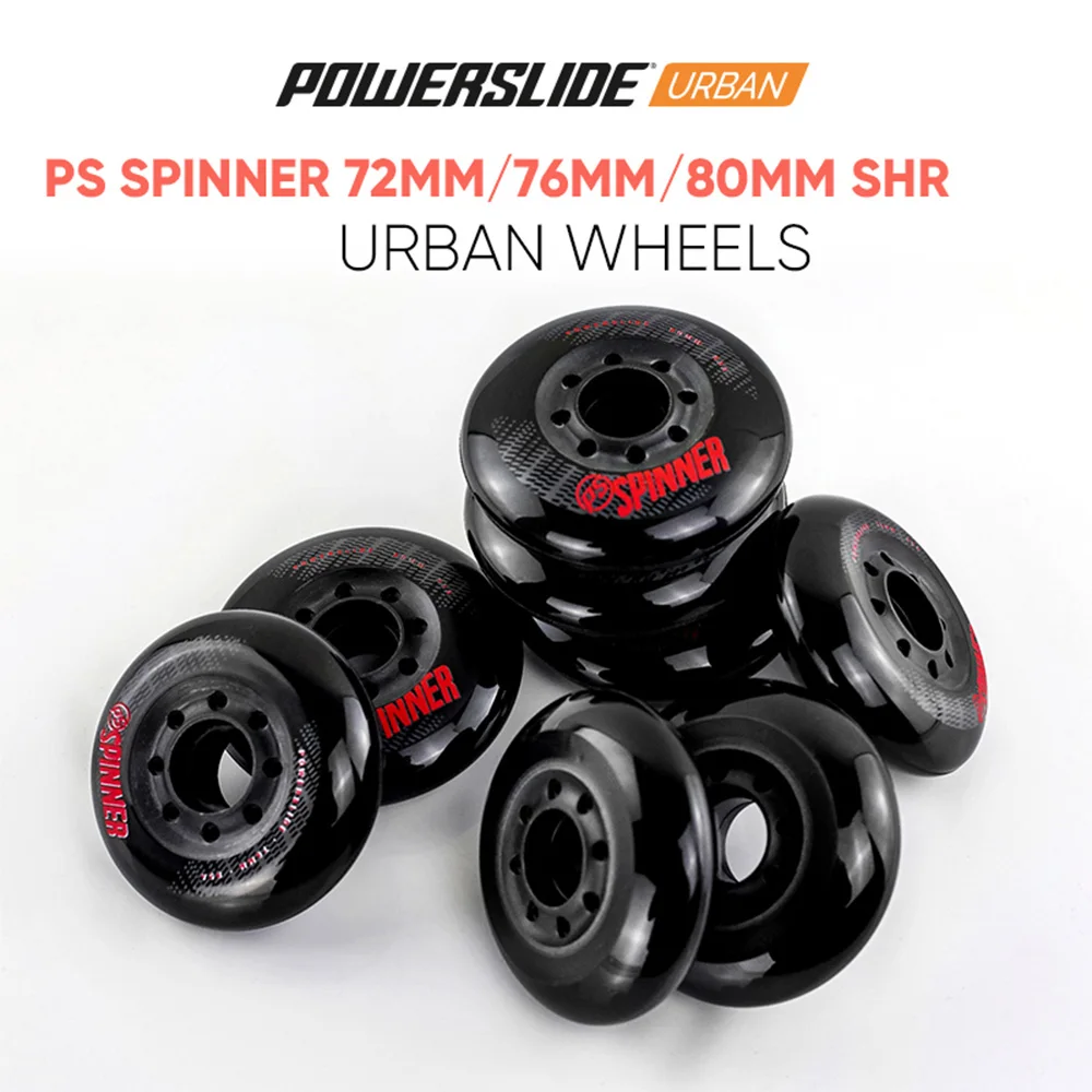 8 шт. 100% оригинальные колеса Powerslide Spinner 72 76 80 мм 85A городские встроенные для