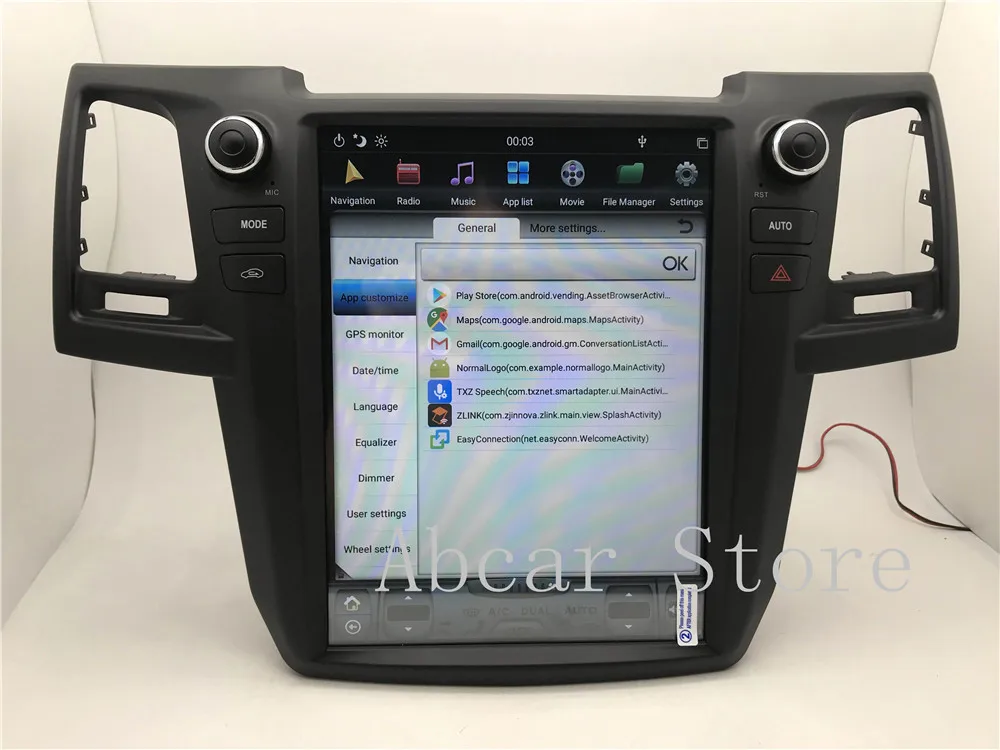 12,1 ''Tesla стиль Android 8,1 автомобильный dvd-плеер gps навигация для Toyota Fortuner 2007- головное устройство стерео PX6 HDMI радио ips