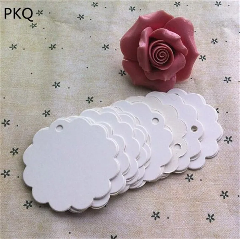 50 шт. 6 см круглая зубчатая крафт-бумага подарочная бирка круглый диск оформление