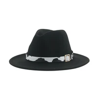 women fedora hats mens hat fedoras hats for women panama cow belt cute 2021 new dress felt winter women hat sombreros de mujer