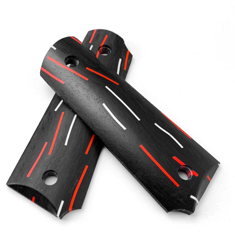 Аксессуары для модификации ручки ножа G10 патчи красного и белого цвета 1911|Ножи| |