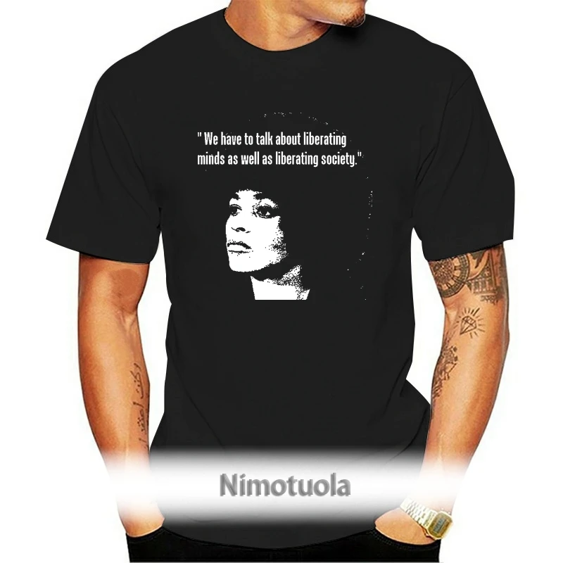 

ANGELA DAVIS T SHIRT QUOTE POLITICAL ACTIVIST 1960'S Summer T Shirt Brand Fitness Body Building Cool Casual Pride T Shirt