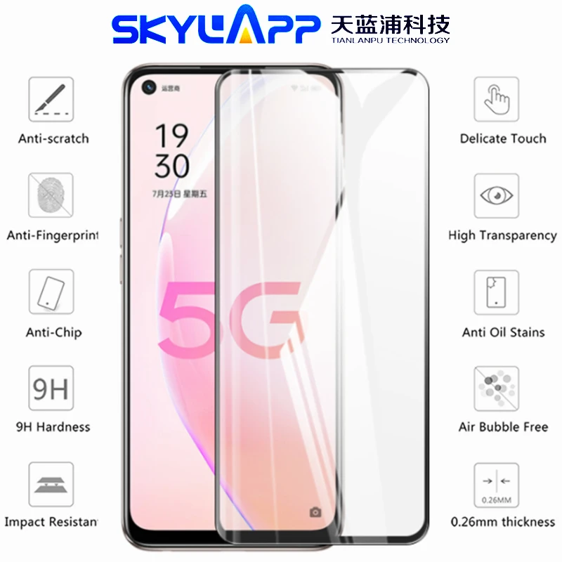

Защитная пленка для мобильного телефона OPPO A93s 6,5 дюйма HD защитная пленка на весь экран с защитой от царапин Закаленное стекло Бесплатная дос...