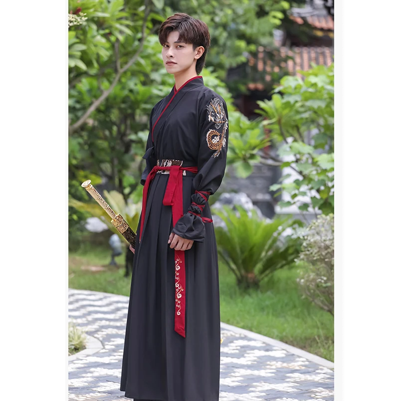 Женский кардиган-кимоно с вышивкой дракона | Тематическая одежда и униформа