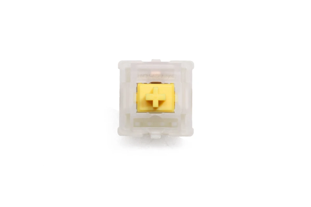 

CAP Milky Yellow Switch Extras 5pin RGB Linear 63g mx stem switch for mechanical keyboard 50m with Acrylic Base Case