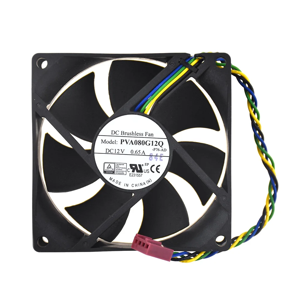 

For FOXCONN PVA080G12Q DC 12V 0.65A 80*80*25mm 4Pin PWM CPU Cooling Fan