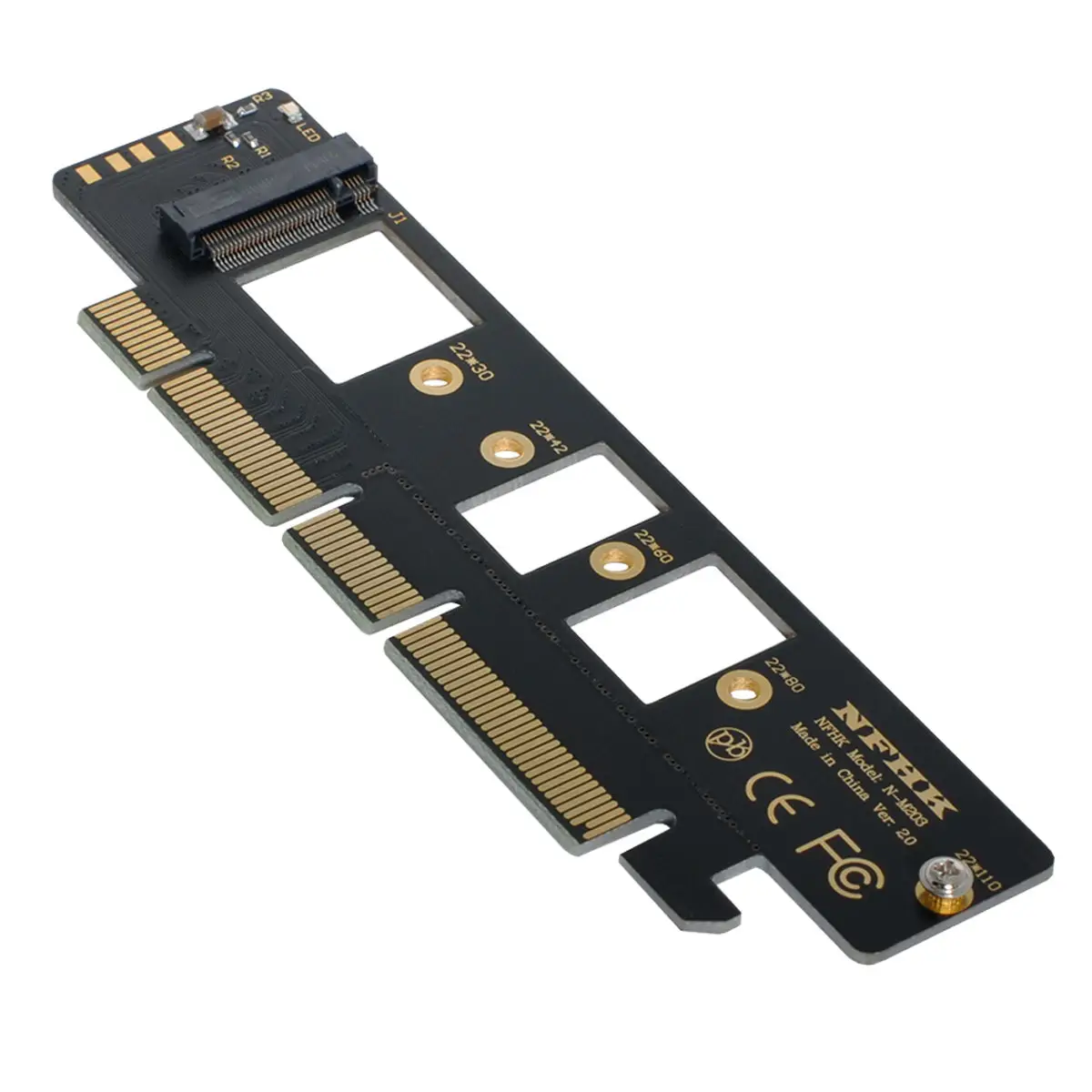 

CY NGFF M.2 M-key NVME AHCI SSD to PCI-E 3.0 16x 4x Adapter for 110mm 80mm SSD