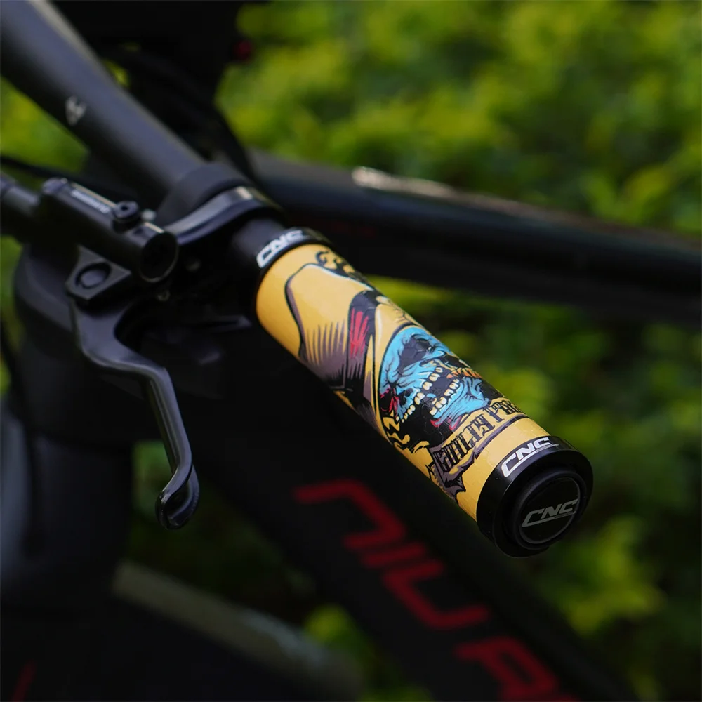 Фото CNC Грипсы для горного велосипеда гелевые MTB захват силиконовый замок на руль велосипеда ручки 22,2 мм №3