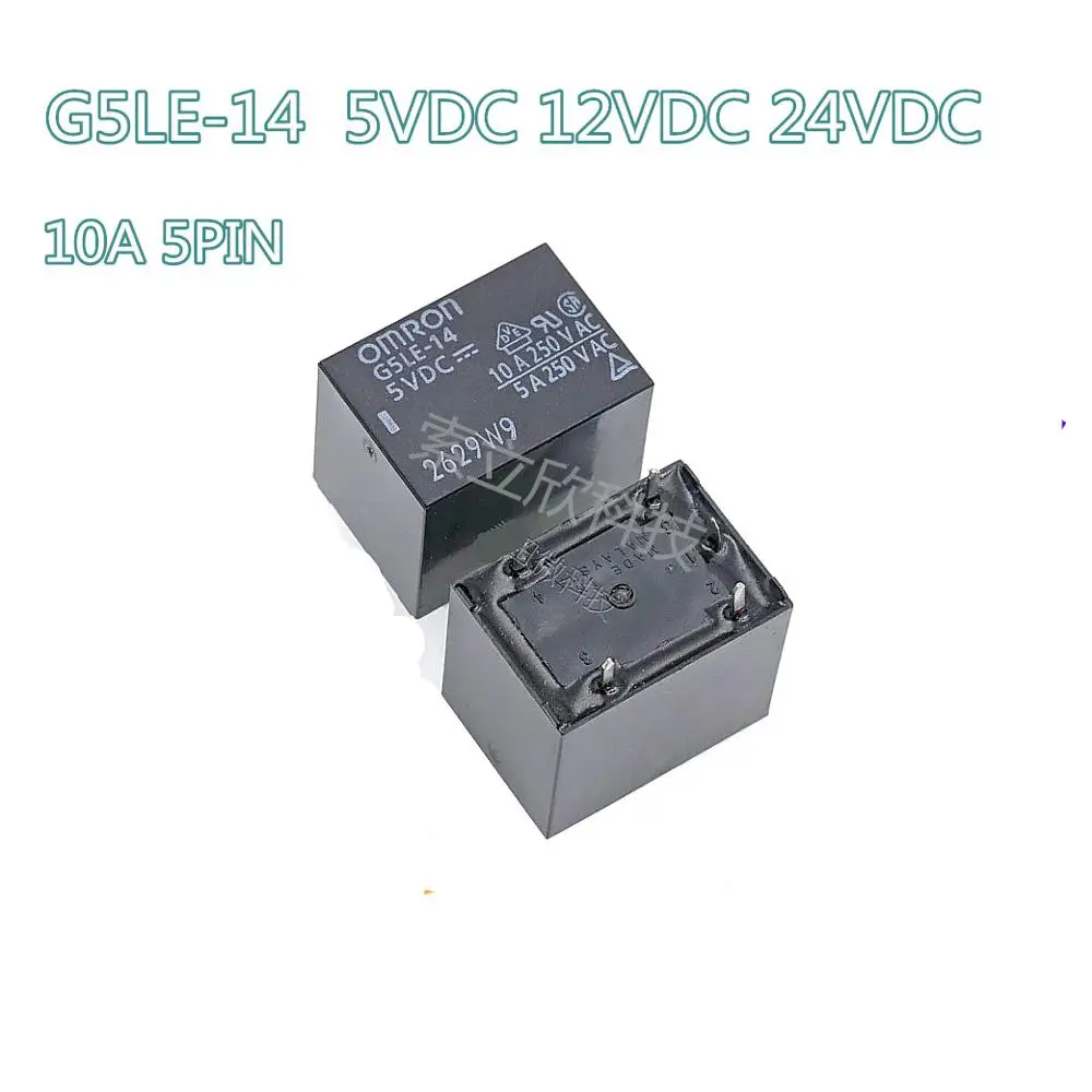 5/10 шт в упаковке новая реле G5le 14 5vdc 12vdc 24vdc G5LE14 Dc5v Dc12v Dc24v 5 контактный разъем 10a|Реле|
