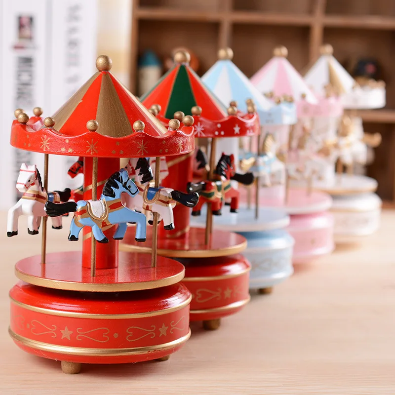 

Sky City carousel music box lovers' creative birthday gift European style wind up music box