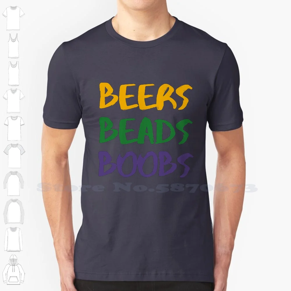 

Beers Beads Boobs - Mardi Gras Celebration Carnival Costume Summer Funny T Shirt For Men Women Mardi Gras New Orleans Carnival