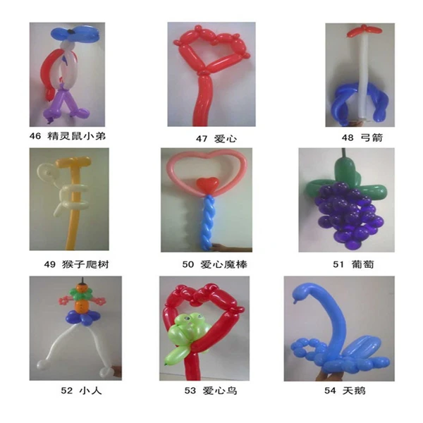 10 штук пакет Волшебные длинные животные смешанные цвета завязывание