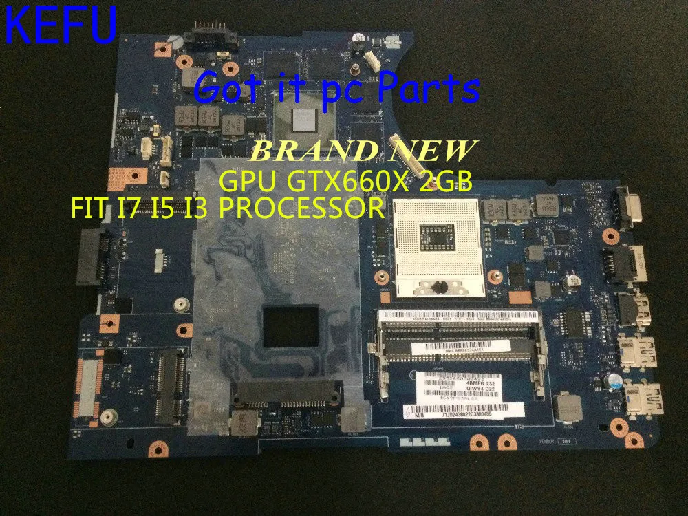 Быстрая доставка материнская плата QIWY4 LA 8002P REV : 1A Y580 для ноутбука Lenovo Ideapad CORE I7 GTX660M