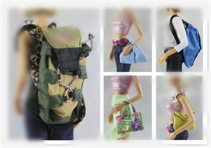 

Dolls Accessories For Licca Doll For Barbie Doll For 1/6 Doll House Kids Toy Party Backpack bag Bracelet necklace parts no doll