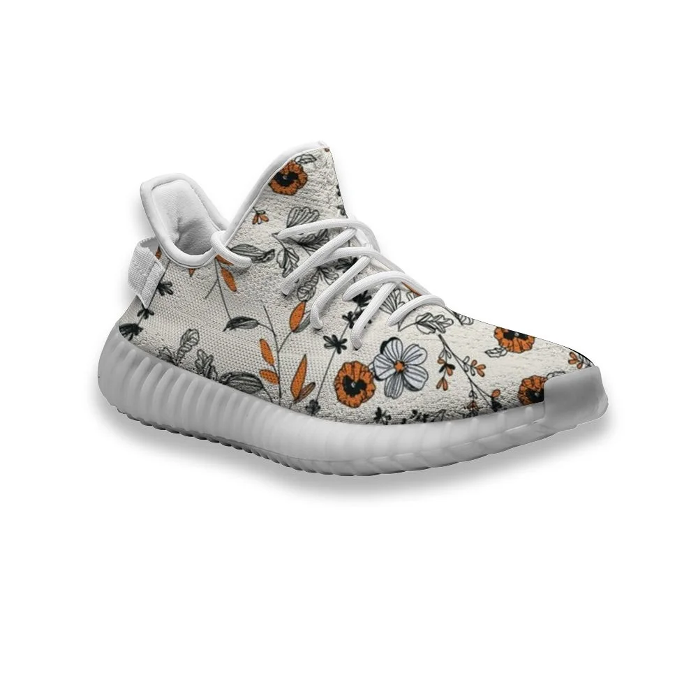 

New women's shoes floral girl print pattern shoes spring and summer breathable casual flat-bottomed fashion casual sports shoes
