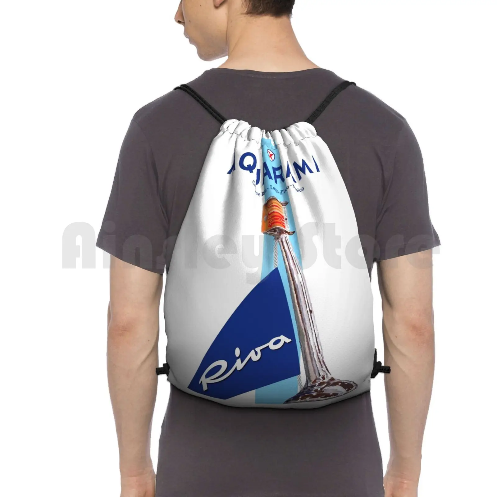 Винтажный рюкзак Riva aquapex, дизайнерский дорожный ранец на шнурке для поездок, скалолазания и спортзала, Италия