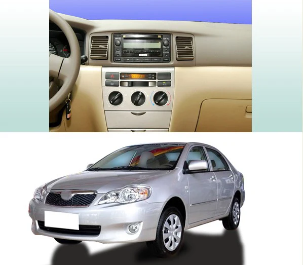 Автомобильный облицовка аудио Панель рамки Даш Комплект для Corolla Altis 2001 2002 2003 2004 2005 2006 2007/Розничная, комплект