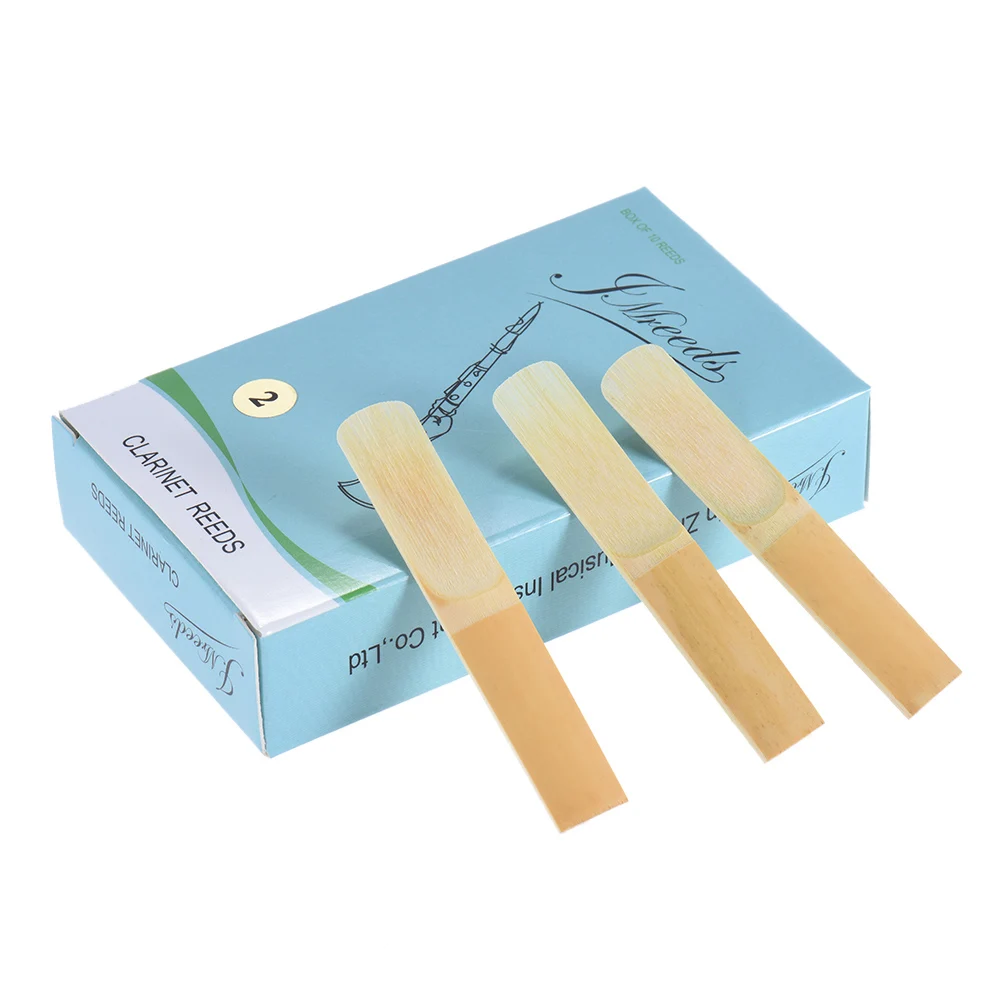 

High Quality 10pcs/ Box Bb Clarinet Traditional Bamboo Reeds Strength 2.0 / 2.5 / 3.0 for Option