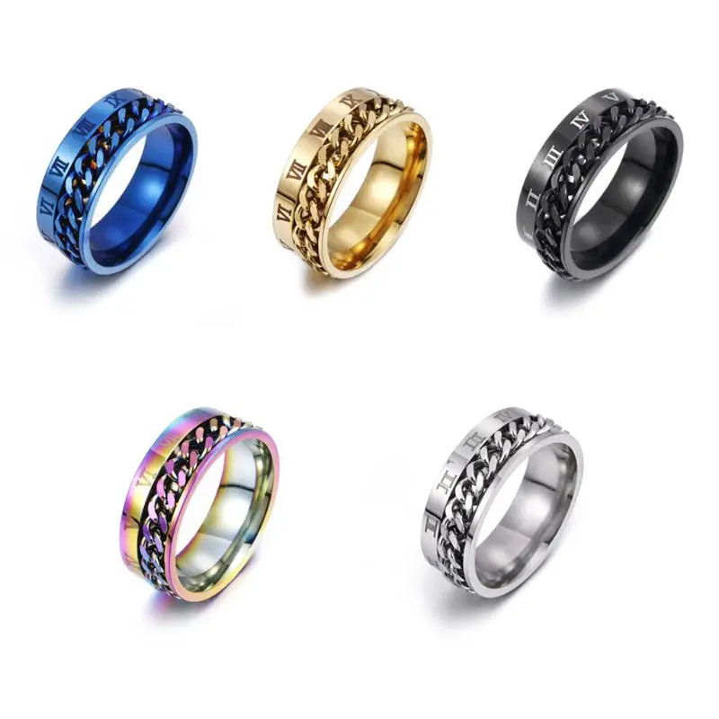 EDC Спиннер для пальцев из нержавеющей стали поворотное кольцо мужское