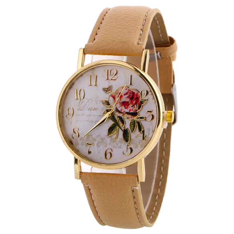 Часы orologio donna женские повседневные наручные с кожаным ремешком принтом в виде