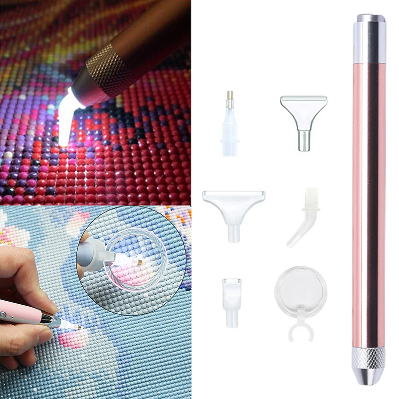 

1Pcs Diamond Painting Tool Luminous Point Drill Pen Magnifying Glass Luminous Lighting Sticker Drill Tool