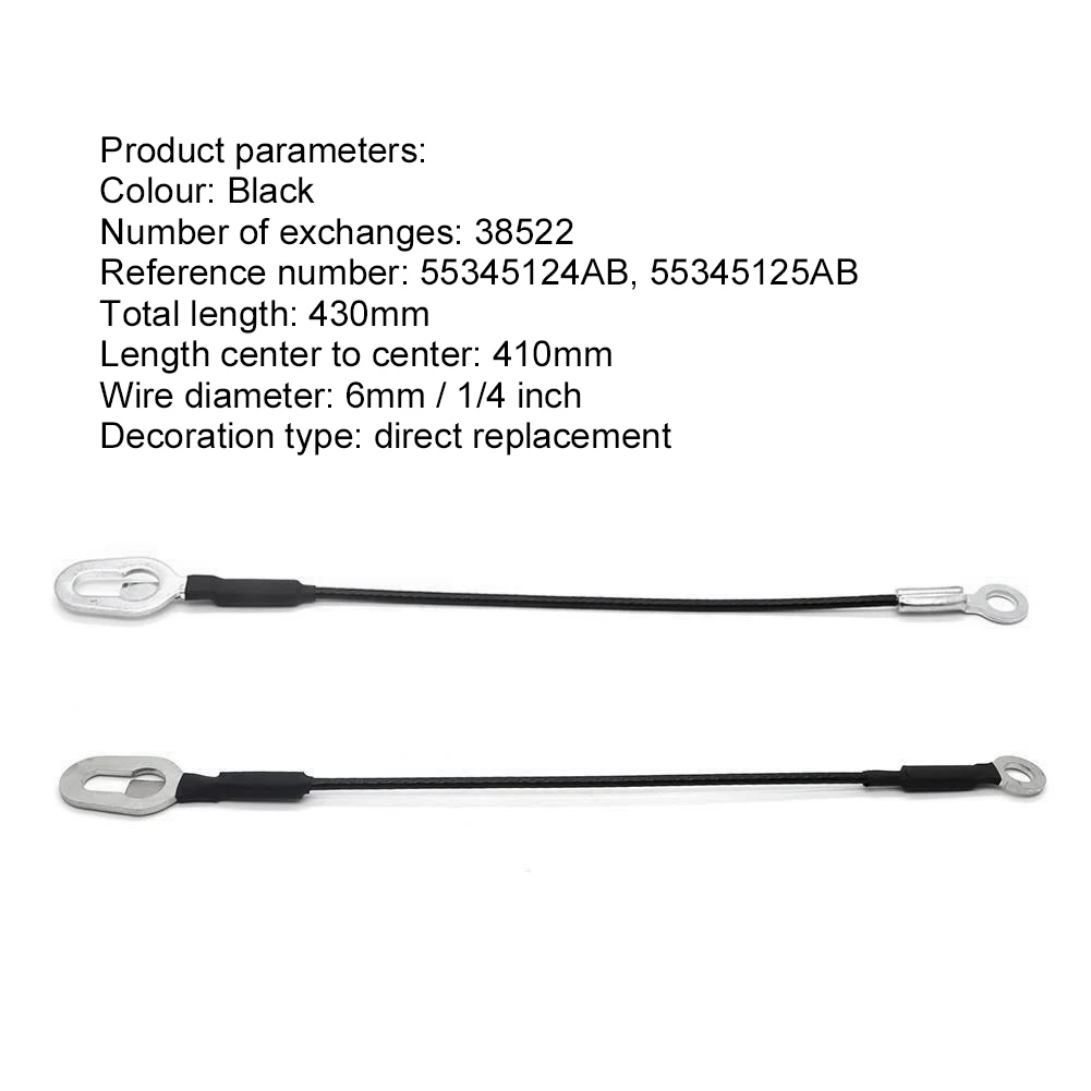 

1Pair Driver Side Tailgate Cables Set for 1994-2001 Dodge Ram 1500 2500 94-02 Ram 3500 Ford/Ranger /Mazda /Pickup /Truck