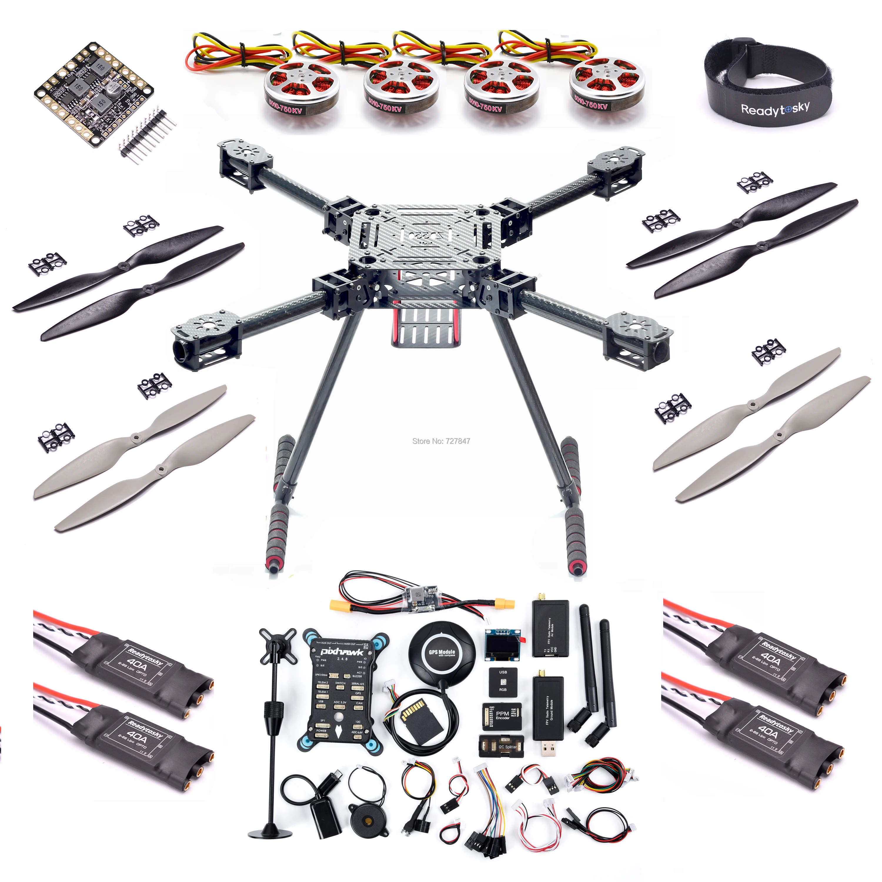 Обновленный F550 ZD550 550 мм Квадрокоптер из углеродного волокна Pixhawk PX4 PIX 2.4.8 набор управления полетом 5010 750кВ мотор 40A OPTPO ESC