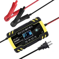 Pro Car Battery Charger 12 24V Touch Screen Pulse Repair LCD Battery Charger For Car Motorcycle Lead Acid Battery Agm Gel Wet