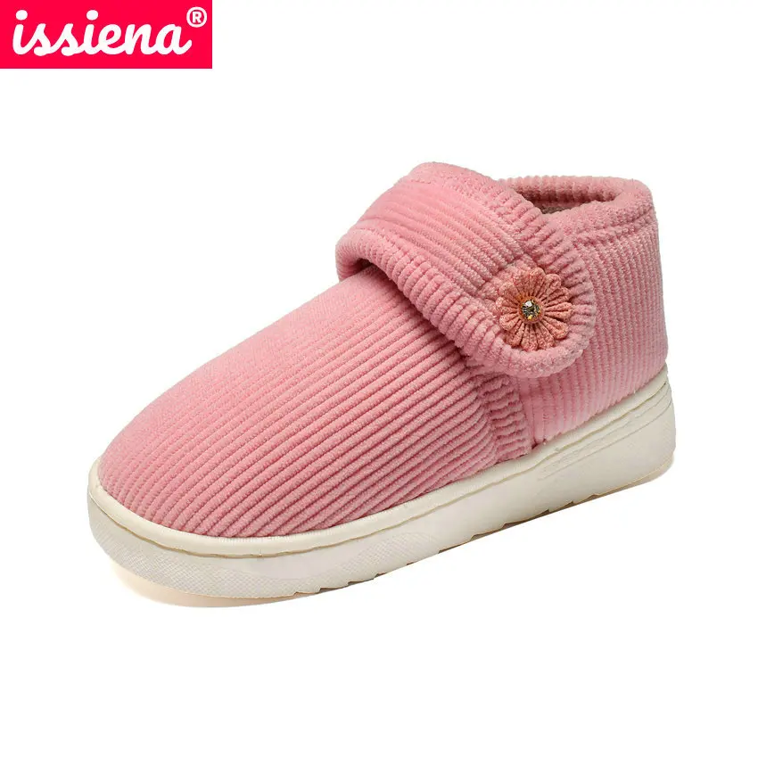 

ISSIENA 2021 с застежкой-липучкой на плоской подошве зимние сапоги из PU искусственной кожи вниз детские ботинки для снежной погоды для мальчиков ...