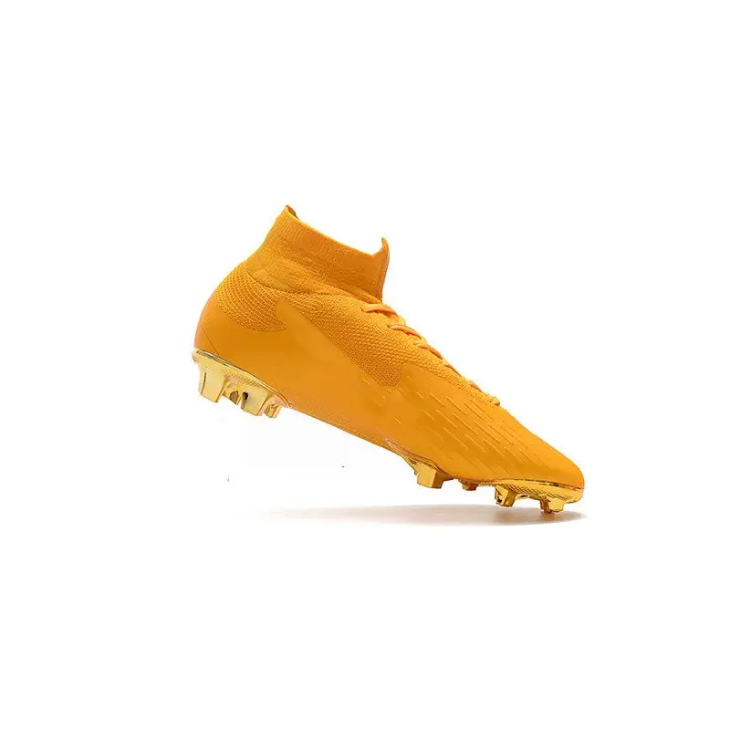 Оригинальные мужские футбольные бутсы тренировочные шипы Детские Phantom Sneaker High Neymar ZUSA 18+ AG Futzalki великолепные футбольные туфли - Цвет: Цвет: желтый