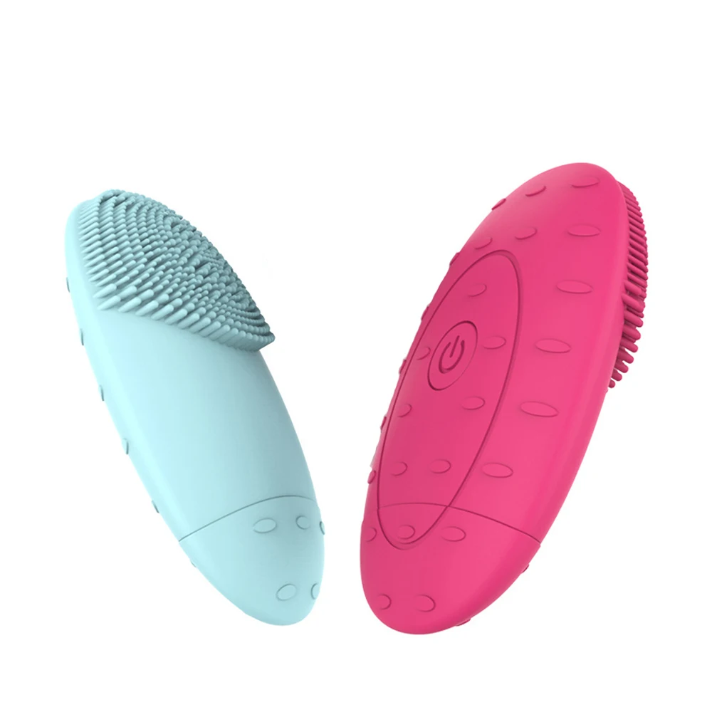 Мини электрическая Массажная щетка для чистки лица водостойкие силиконовые