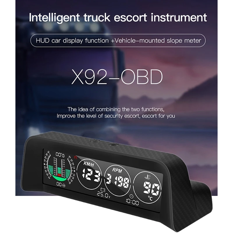 

GPS HUD проекционный дисплей Температура воды Спидометр превышение скорости сигнализация горизонтальный интеллектуальный дисплей для грузо...