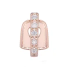 Хип-хоп Fang кубический циркон Одиночные Вертикальные Зубные коронки нижние зубы крышки рот зуб косплей ювелирные изделия