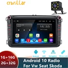 Автомагнитола 2 Din, Android 10,0, мультимедийный плеер для VwVolkswagenGolfPassatb7b6SkodaSeatOctaviaPoloTiguan, Dvd Gps