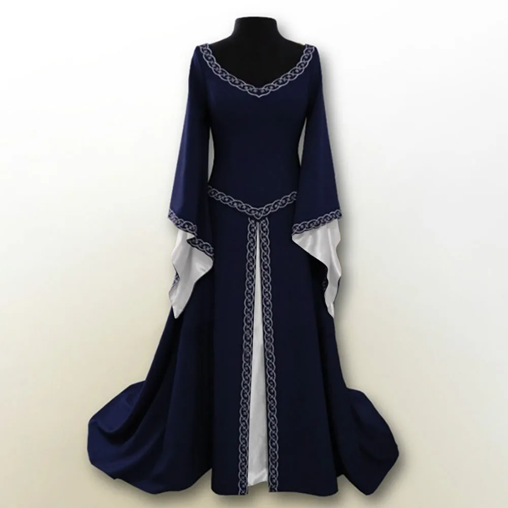 

Mandylandy Women's Victorian Gothic Dress Dress Bell Sleeve Maxi Dress Evening Party Wedding Dress Cosplay Costume Vintage Dress
