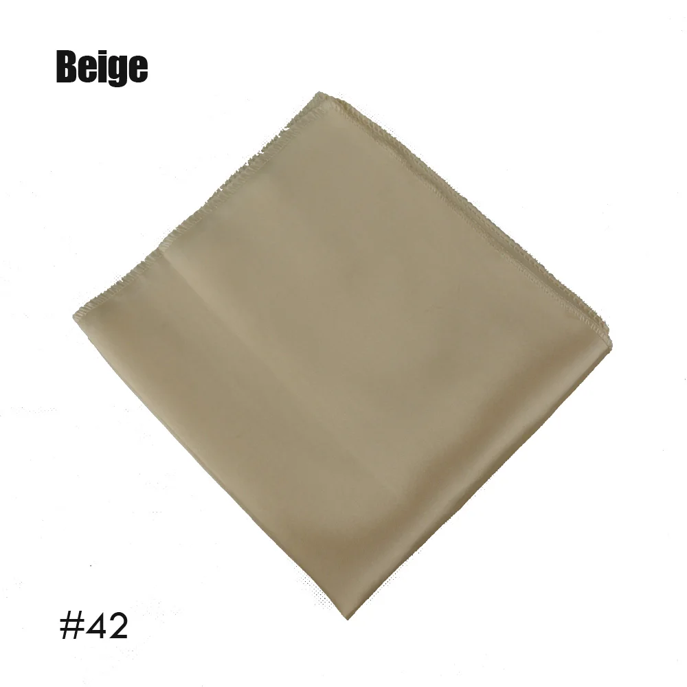 beige 100 шт./лот, Свадебный декор, 19 дюймов, Золотой/розовый/синий/бежевый, атласная Салфетка для стола, для дня рождения, для вечеринки, квадратная, складная, тканевая, для банкета, для салфеток - Цвет: beige