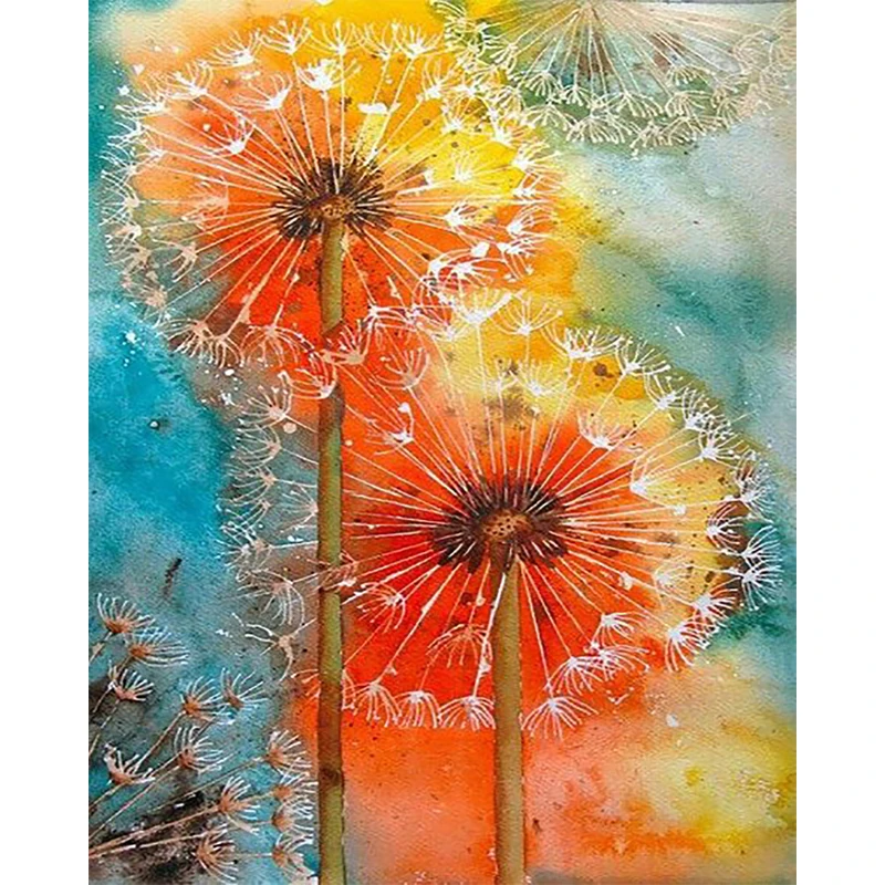 

5D full diamond painting Plant dandelion DIY handmade crafts home decoration