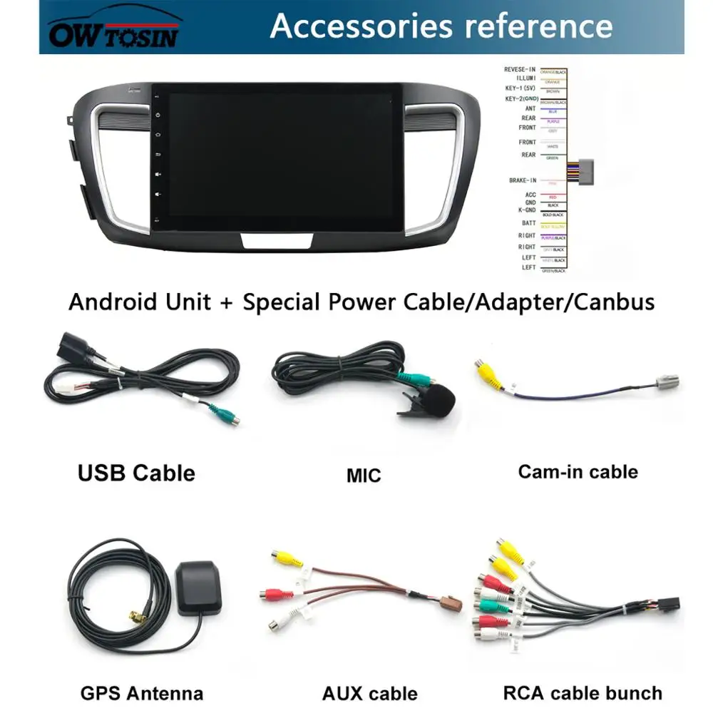 Автомобильный DVD плеер 10 1 &quotIPS 8Core 4G + 64G Android 9 0 для Honda Accord 2014 2015 2016 2017 GPS Радио