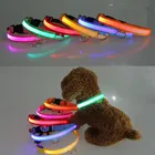 Нейлоновый светодиодный ошейник для собак с USB-зарядкой, ночной Светильник для безопасности собак, защита от потериавтомобильной аварии, светящийся ошейник для домашних животных, аксессуары