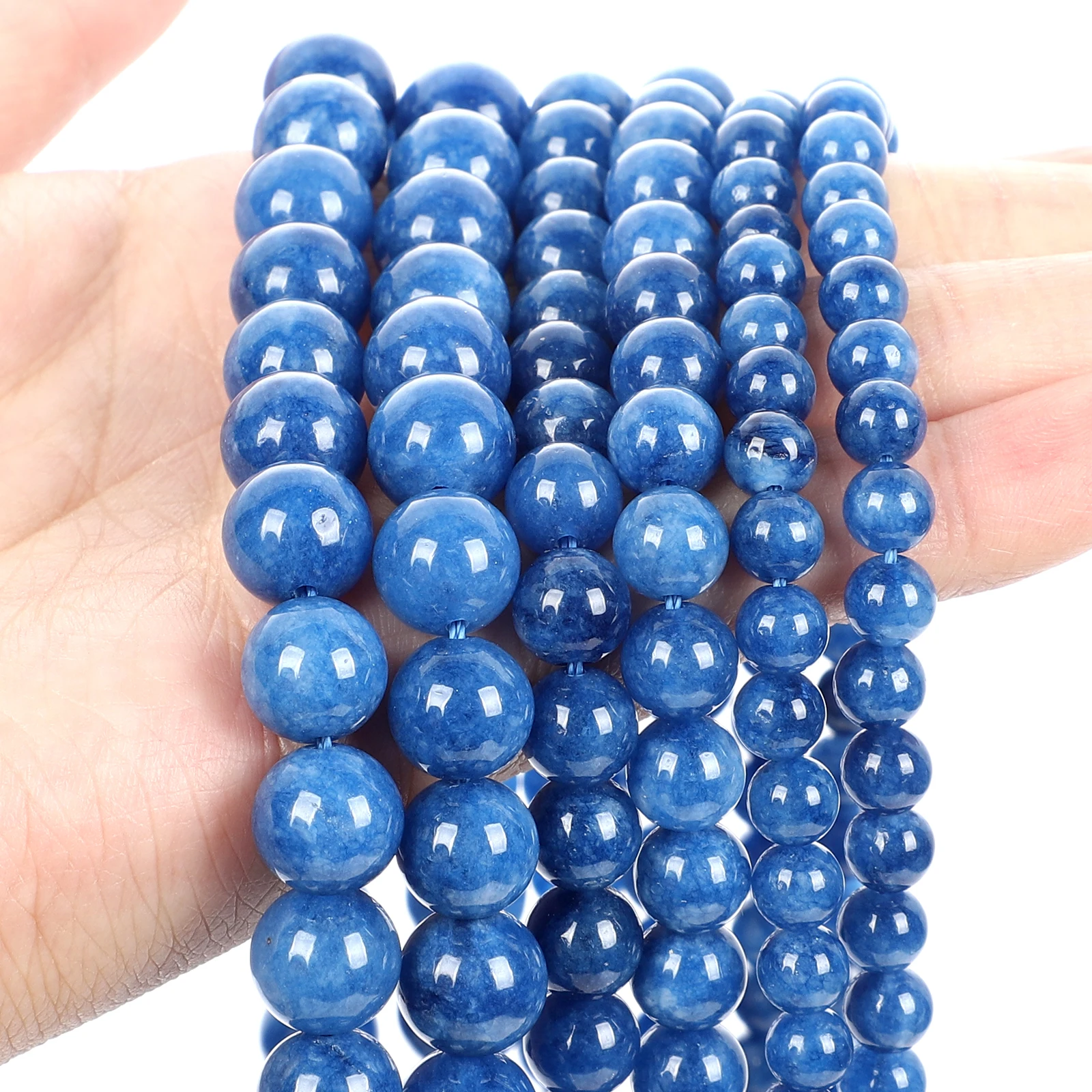 

Natural Stone Beads Kyanite Stone Round Loose Spacer Bead For Jewelry Making Needlework DIY Bracelet Accessories Strand 6/8/10MM