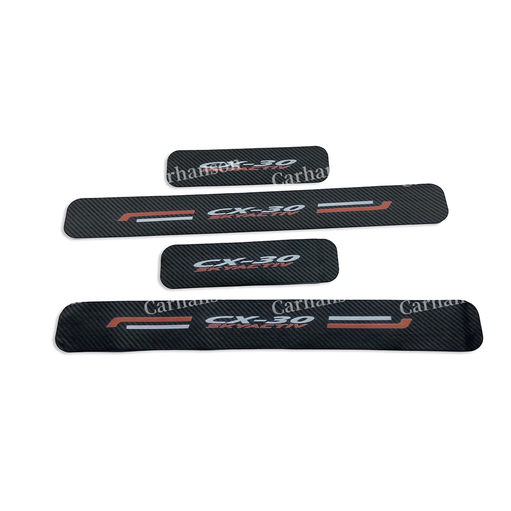 Углеродного волокна текстуры кожи ПУ авто дверь педаль подоконника аксессуары