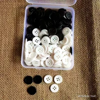 200 pcs boxed colorful resin buttons for children clothing shirt high quality diy handmade household buttons