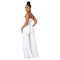 womens summer suit strapless camisole with trousers quality trendy lounge wear 2 pieces tube top pants set clothing female