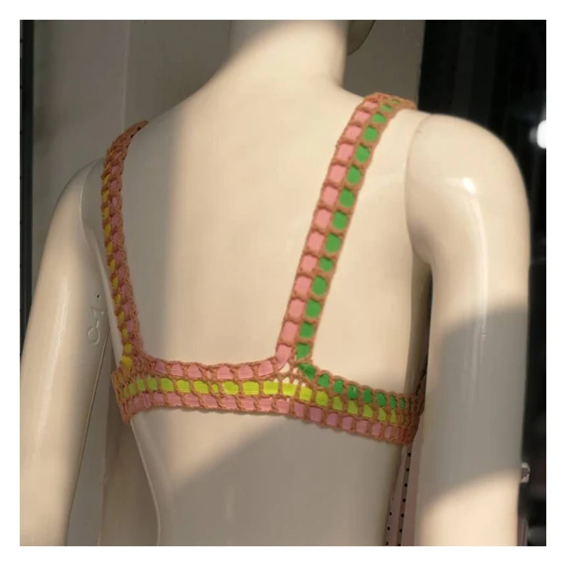 2019 двухсторонняя купальная одежда бикини с принтом топы вязаный крючком