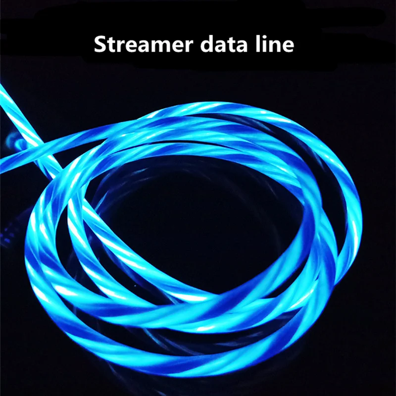 USB кабель Тип C Micro для Xiaomi Redmi Note 8 Note7 7 K20 LED светящийся Мобильный телефон Кабели