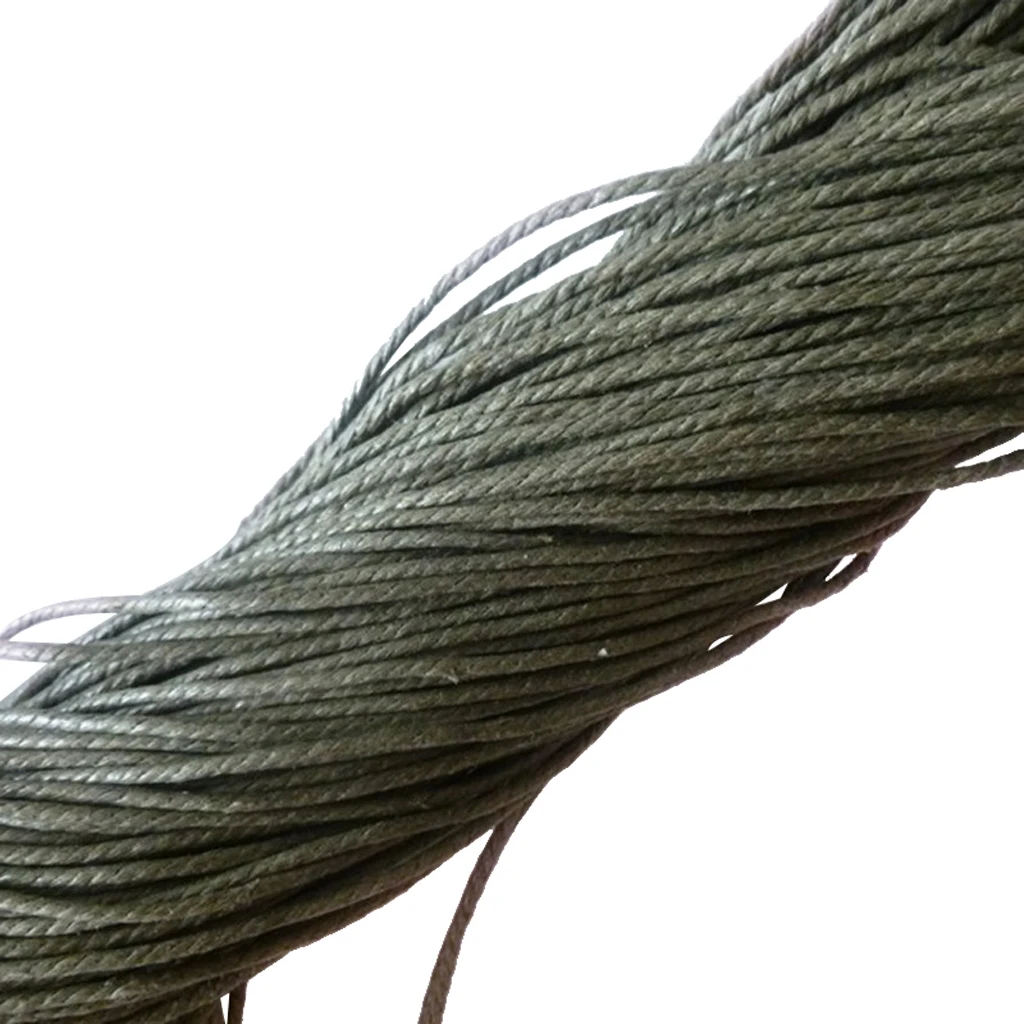 Army Green 19 цветов 10 метров Вощеная хлопковая Веревка из бисера 2 мм для браслета ожерелье DIY ювелирные изделия-Аксессуары - Цвет: Army Green
