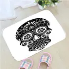 Креативный фланелевый Коврик для двери с принтом черепа, нескользящий напольный коврик, домашний декоративный дверной коврик, коврик для двери ZT358