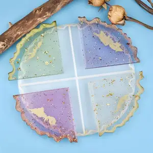 Формы для литья смолы, силиконовая форма для подставки с неровными волнами для самостоятельного изготовления эпоксидной и уф смолы, аксессуары для домашнего изготовления